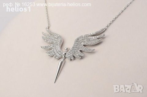 Сребърно колие феникс 32589, снимка 1