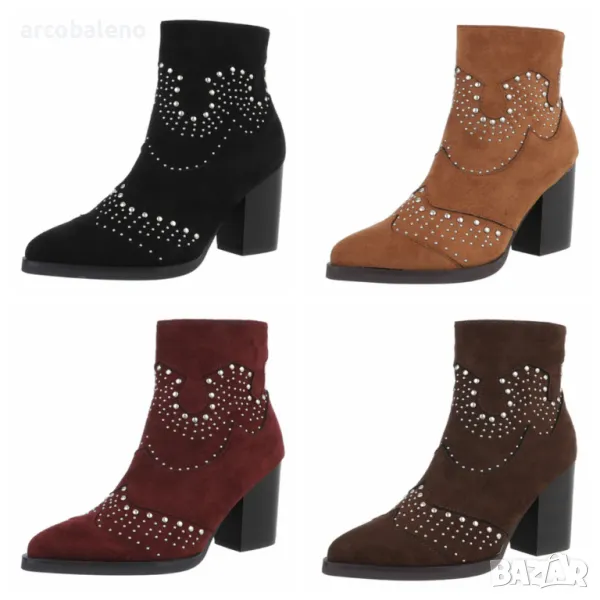 Дамски боти на висок ток, 4цвята , снимка 1