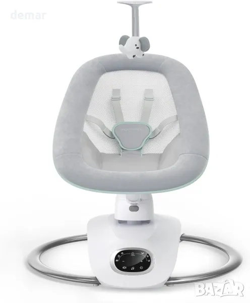 Детска електрическа люлка Momcozy CocoSway с 3D движения, дистанционно, снимка 1