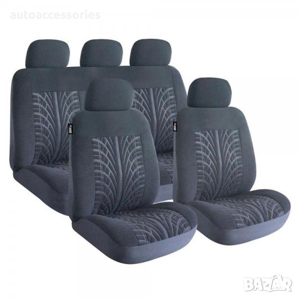 3000053810 Комплект калъфи за предни и задни седалки "Road Master"" черни 11части FUND210, снимка 1