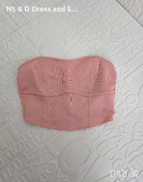 H&M къс розов кроп топ бюстие , снимка 1