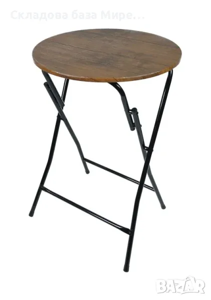 Сгъваема маса ,44.5x65.5см , Метал, Дърво,, снимка 1