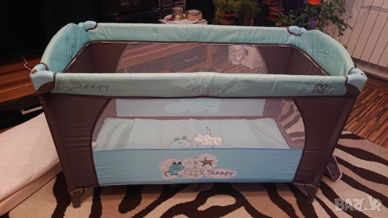 Бебешко легло кошара Мони с матрак,завивка,възглавница,комплект за преобличане, снимка 1