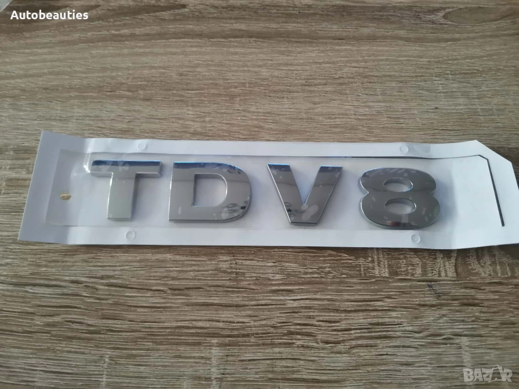 Range Rover TDV8 сребрист гланц емблема, снимка 1