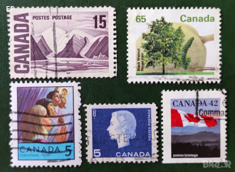 Канада, лот - 5 различни марки от 1962 до 1991 г., 1*45, снимка 1