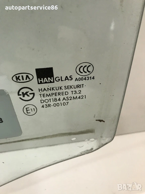 Задно ляво стъкло на врата за KIA Carens 2002–2006, 43R-00107, снимка 1