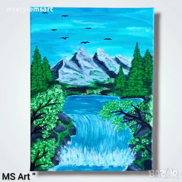 Планински водопад " Пейзаж , снимка 1