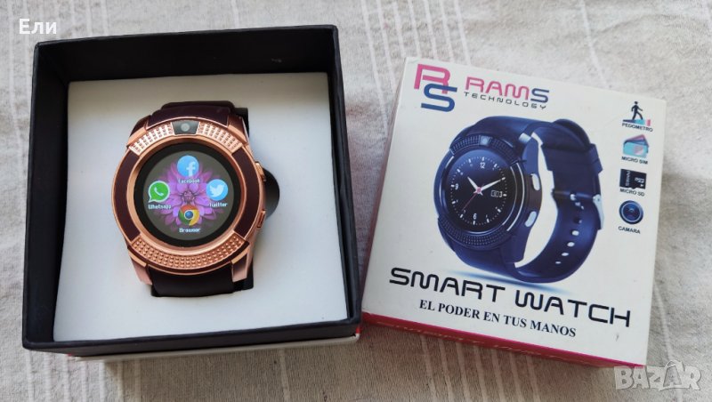 Сензорен смарт часовник, SIM карта, камера, bluetooth функция, аларма, известия, , снимка 1