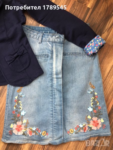 Дънкова пола и сако, снимка 1