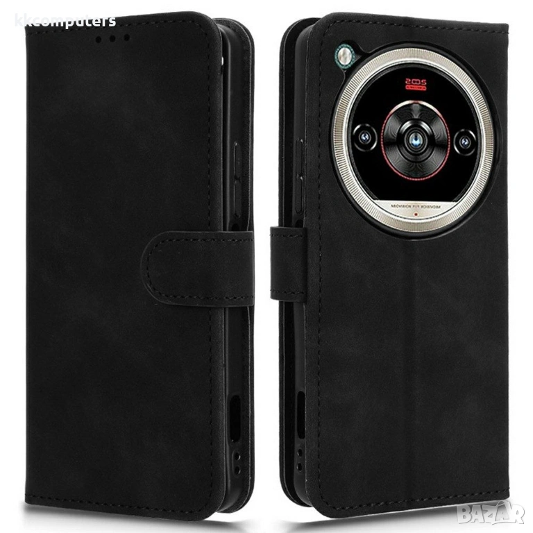 Кожен калъф тип портфейл със стойка за ZTE nubia Focus 2 Ultra 5G, снимка 1