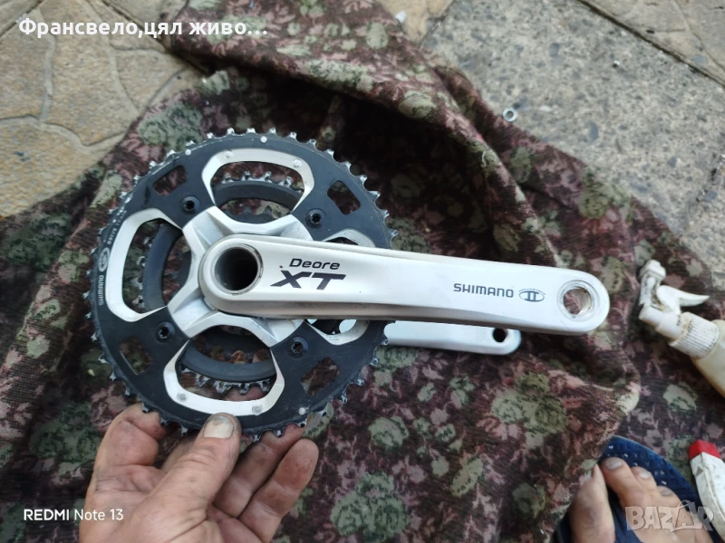 Курбел със средно движение за велосипед колело Shimano deore xt , снимка 1