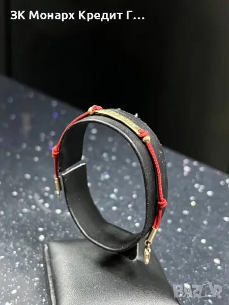 Детска златна гривна конец, снимка 1