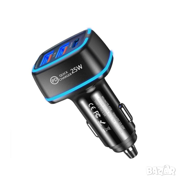 Адаптер за запалка с 3 порта автомобил джип миниван кола, снимка 1