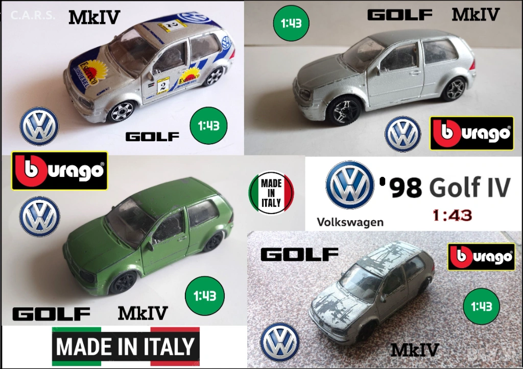 Bburago Volkswagen Golf IV '98 - Made in Italy 1:43, снимка 1