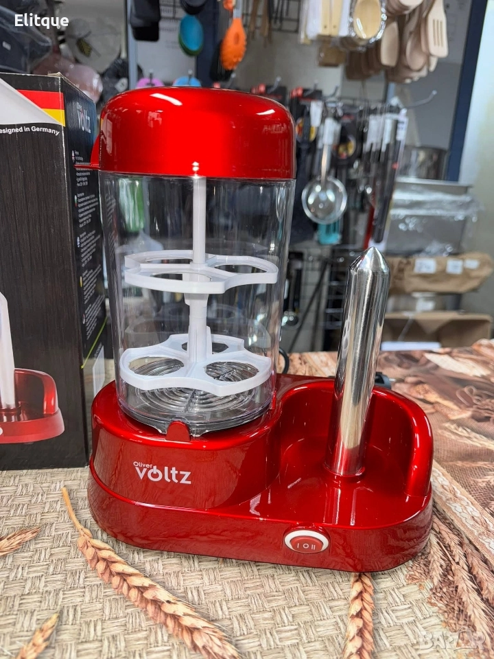 Уред за хот-дог с приставка за 6 яйца Voltz, 365W, Незалепващо покритие, Червен 24 месеца гаранция, снимка 1