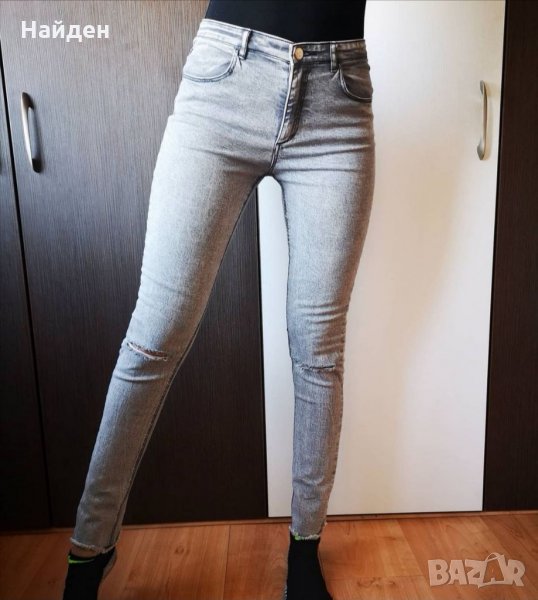Сиви дънки H&M с накъсани крачоли, снимка 1