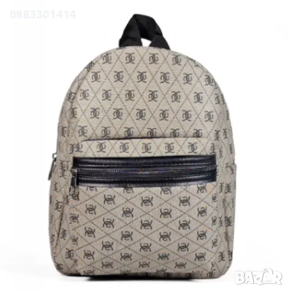 Дамска раница Черна, Кафява, Сива, Бежова, снимка 1