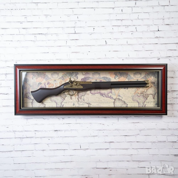 Нова Пушка в Рамка за Декорация на Стена 95х31см, снимка 1
