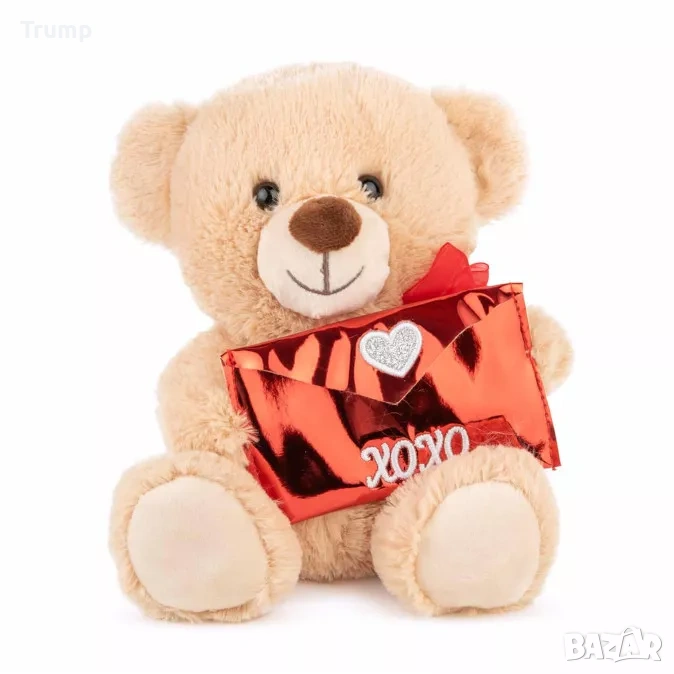 Плюшеното мече с плик,20 см., висококачествен плюш,, снимка 1