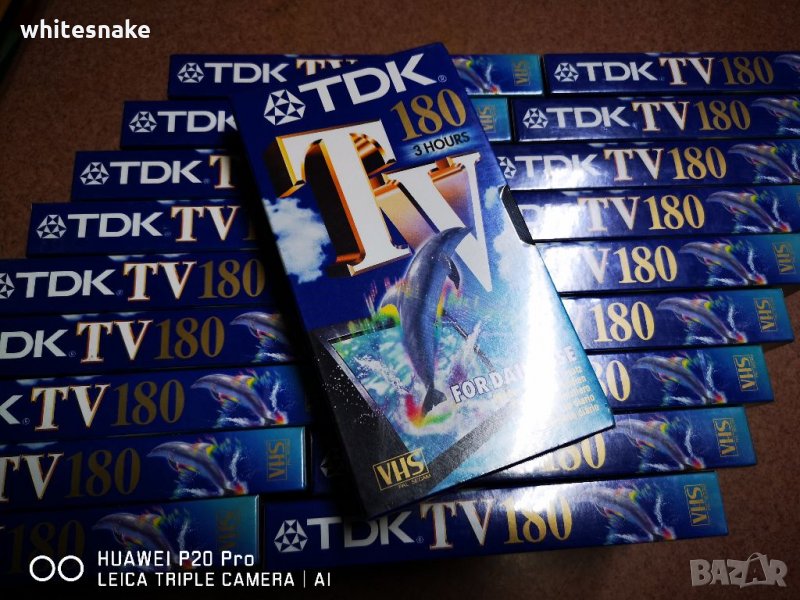 TDK E180 TV, VHS, запечатани видео касети, нови. , снимка 1