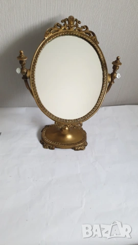 Старинно бронзово настолно огледало, снимка 3 - Антикварни и старинни предмети - 53883004