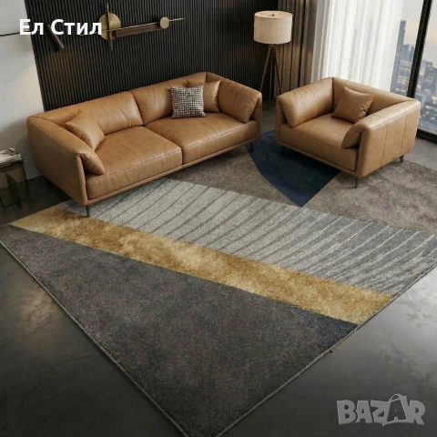 Модерен килим за хол 120х160см - Абстрактни дизайни и 3D ефект, Противоплъзгащ, снимка 8 - Килими - 53928350