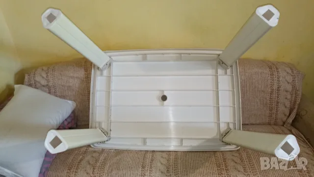 Продавам PVC градинска маса 100x60x70 см, снимка 4 - Градински мебели, декорация  - 56328148