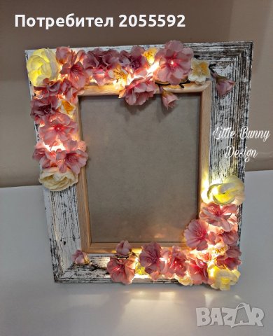 Декорирана рамка за снимка или текст покана за кръщене/сватба, снимка 9 - Декорация за дома - 37912448