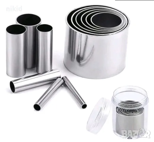 12 размера малки кръг кръгове ринг цилиндър резец форми форма за тесто фондан декор украса торта , снимка 4 - Форми - 47495991