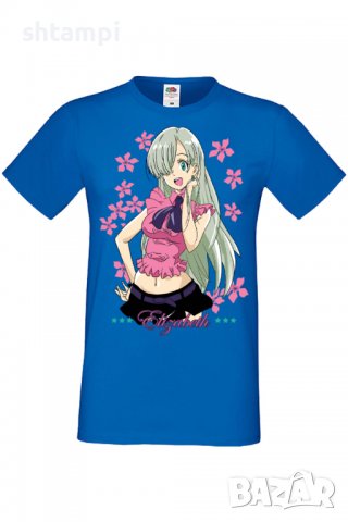Мъжка тениска The Seven Deadly Sins Elizabeth Liones,Анимация,игра,Празник,Повод,, снимка 5 - Тениски - 38123023