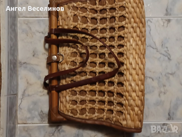 стара плетена бамбукова чанта , снимка 6 - Антикварни и старинни предмети - 54146127