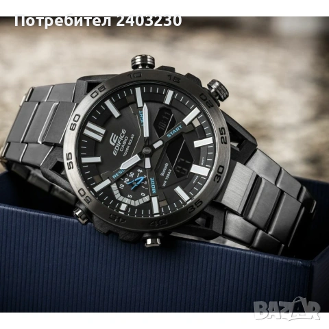 Мъжки часовник EDIFICE solar, снимка 4 - Мъжки - 53200736