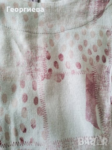 Розова рокля от лен, снимка 5 - Рокли - 37758640