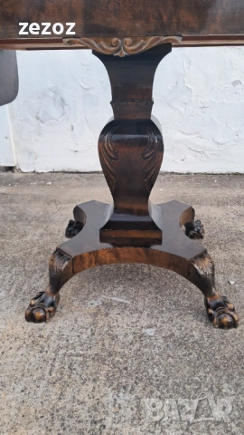 Антикварна маса за карти, снимка 3 - Маси - 53030381