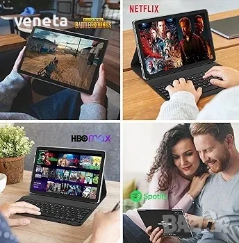 Таблет с Android с клавиатура, 16(8+8) GB RAM 128GB ROM 1TB 10-инча 5G WiFi  осемядрен 13m камера, снимка 2 - Таблети - 48507757