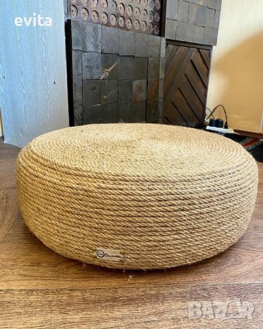 Табуретка/пуф. Ръчна изработка!, снимка 8 - Дивани и мека мебел - 33842705