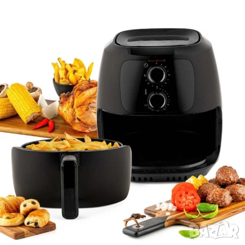 Фритюрник с горещ въздух MUHLER, 4L, 1500W, механичен, снимка 7 - Съдове за готвене - 54071677