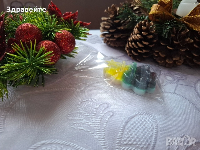 Коледни глицеринови сапунчета за подаръци, снимка 5 - Декорация за дома - 52634405