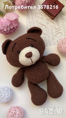 Плетена играчка мечок, подарък, снимка 1 - Плюшени играчки - 38987832
