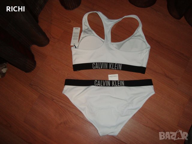 CALVIN KLEIN – Бански комплект бял тип бюстие нов, снимка 7 - Бански костюми - 39628061