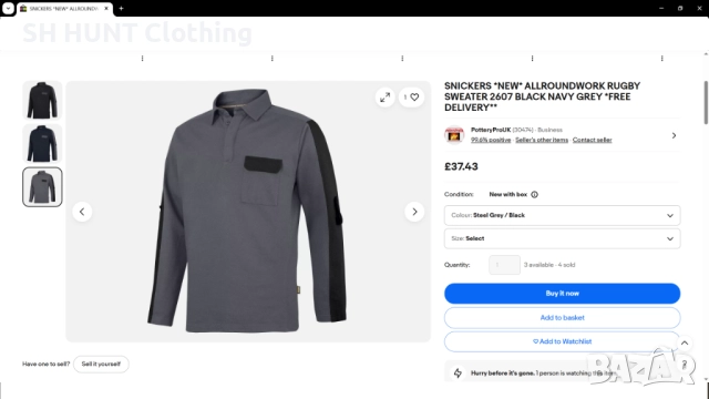 Snickers Work Long T-Shirt размер L работна блуза с дълъг ръкав W4-552, снимка 2 - Блузи - 52025433