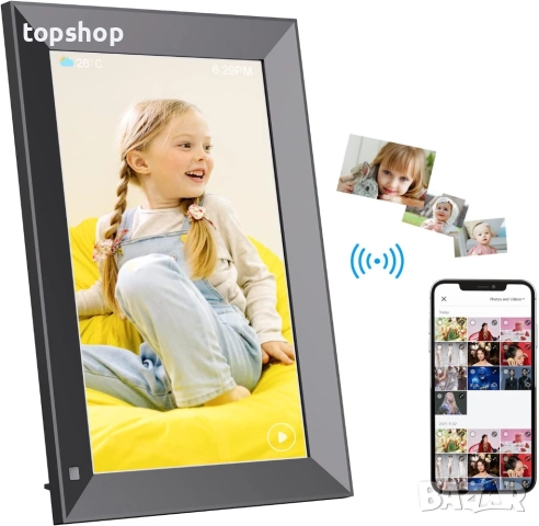 Нова Zcyge Smart Cloud Цифрова фоторамка Wifi 10.1 инча Записващи рамки за снимки Вградена 32GB ..., снимка 8 - Друга електроника - 52348385