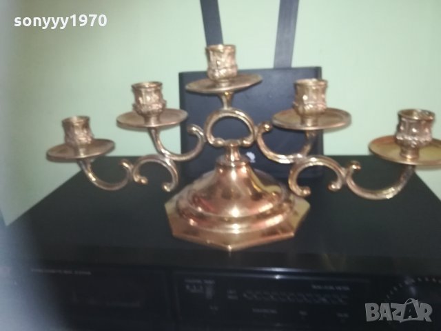 ГОЛЯМ СВЕщНИК ЗА 5 СВЕщИ-40СМ-ВНОС шВЕИЦАРИЯ, снимка 2 - Колекции - 30218600
