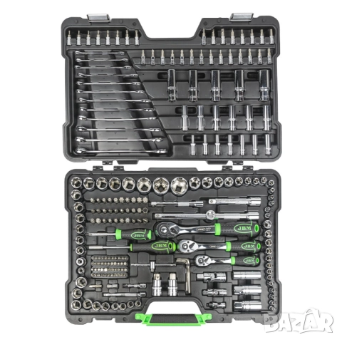 Гедоре / Гидоре / Гидори / Гедори к-кт / 216 части / 1/4 + 3/8 + 1/2 CHROME JBM 54045, снимка 3 - Части - 51908236