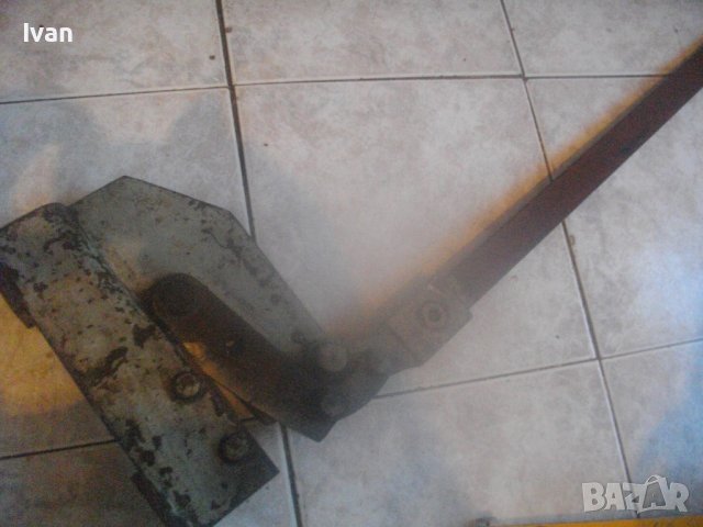 Старо Качество Масивна Лостова Ножица За Рязане На Ламарина-Ножове 12см-9,0 кг-ОТЛИЧНА, снимка 7 - Други инструменти - 42889209