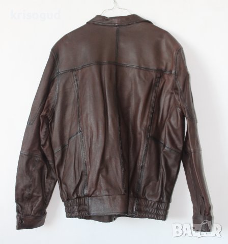 Мъжко яке от естествена кожа MARi Leather & Fur, Ватирано, снимка 2 - Якета - 42484430