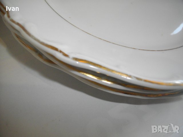 Bavaria-Herlet Jacob-Germany-Немски Порцелан-Чинии-Ф190мм-ф250мм-Стил Барок/Релеф-Бавария, снимка 9 - Чинии - 39710825