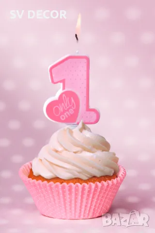 Свещ за Торта в Розов Нюанс "Only One"