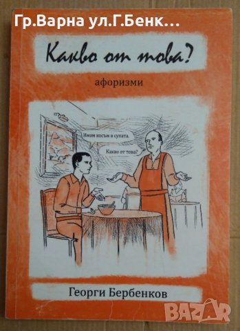Какво от това? Афоризми  Георги Бербенков, снимка 1 - Художествена литература - 42796860