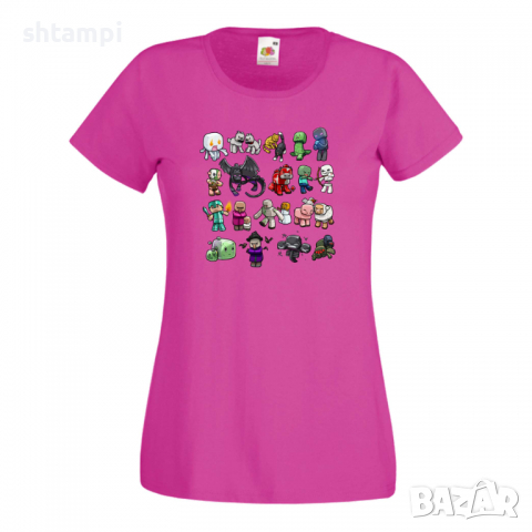 Дамска тениска Minecraft 8 майнкрафт Minecraft,Игра,Забавление,подарък,Изненада,Рожден Ден., снимка 10 - Тениски - 36520930